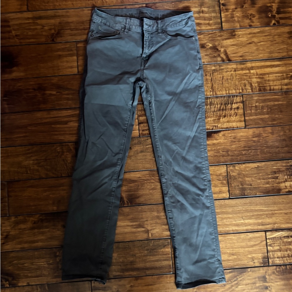 American Eagle Outfitters Mens Charcoal Straight Leg Jeans